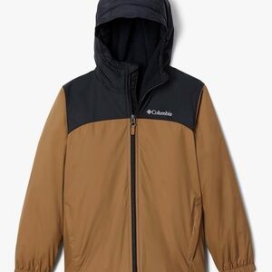 Columbia Tan and Black Water-Resistant Jacket